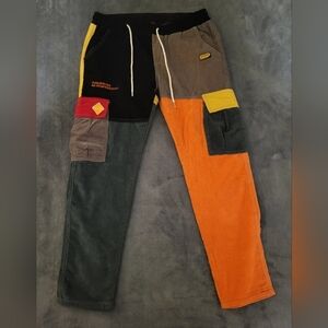 Stussy Coursemys Pants By Shein Men's M Velvet Patchwork Corduroy Cargo